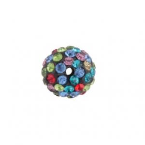 6mm ball with multicolor rhinestones